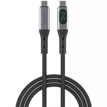USB Cable 4smarts 541438 USB4 Gen 2x2 1.5m USB C Black Grey