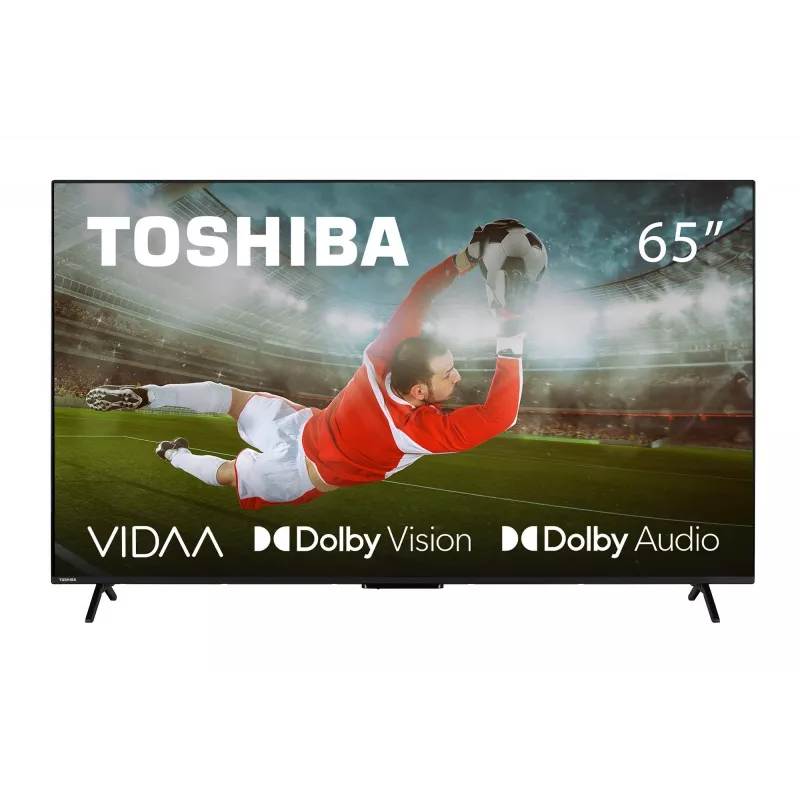TV Toshiba 65UV2463DG 65 inch (165.1 cm) 4K Ultra HD DLED Smart TV, 3840×2160, VIDAA, Wi‑Fi, 300 cd/m², Black