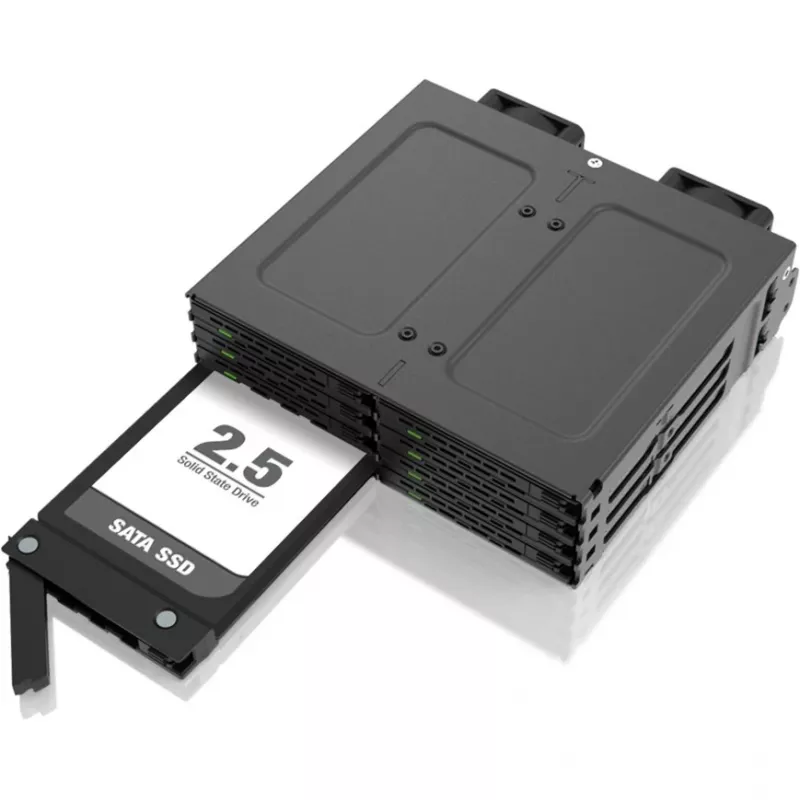 Mobile rack icy dock MB038SP-B for 8x 2.5 inch SATA/SAS drives, fits 1x 5.25 inch bay