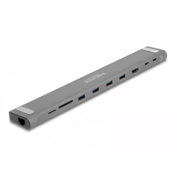 DeLOCK USB Type-C Slim Docking Station 4K HDMI USB 3.2 Gen 1 LAN SD PD 3.0