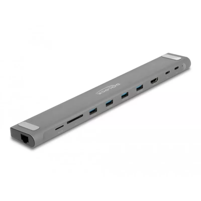 DeLOCK USB Type-C Slim Docking Station 4K HDMI USB 3.2 Gen 1 LAN SD PD 3.0