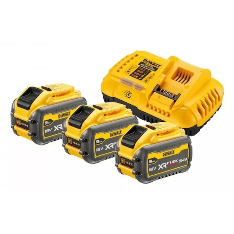 Battery & charger set DeWalt DCB118X3 — Li‑Ion 9 Ah battery with charger