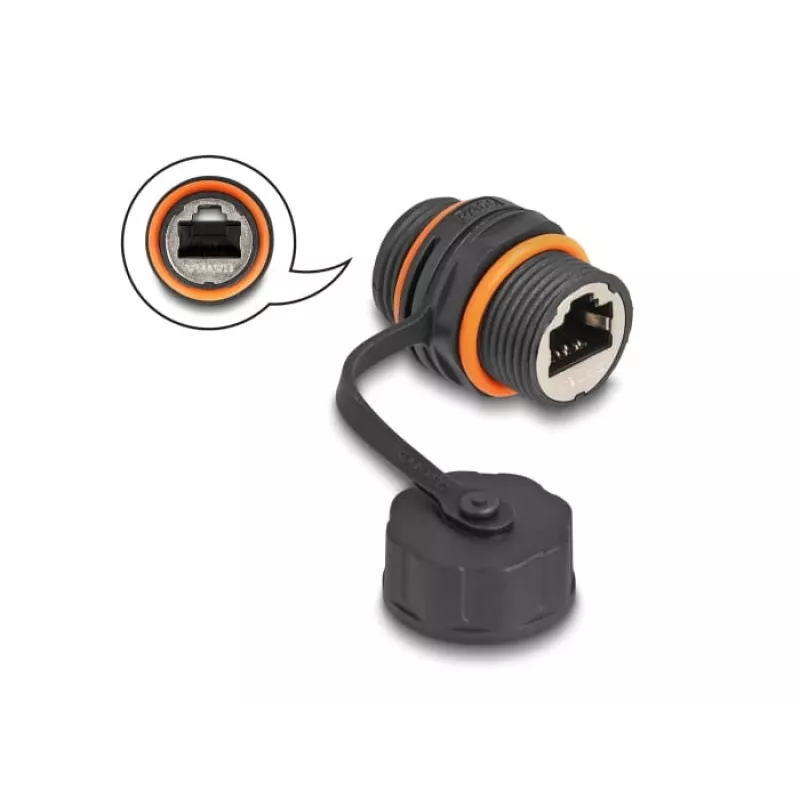 Network Cable DeLOCK 88145 RJ45 to RJ45 Cat.6A Black