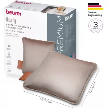 Heating pad Beurer HK77 rechargeable battery Smokey-Taupe – portable electric heat pad