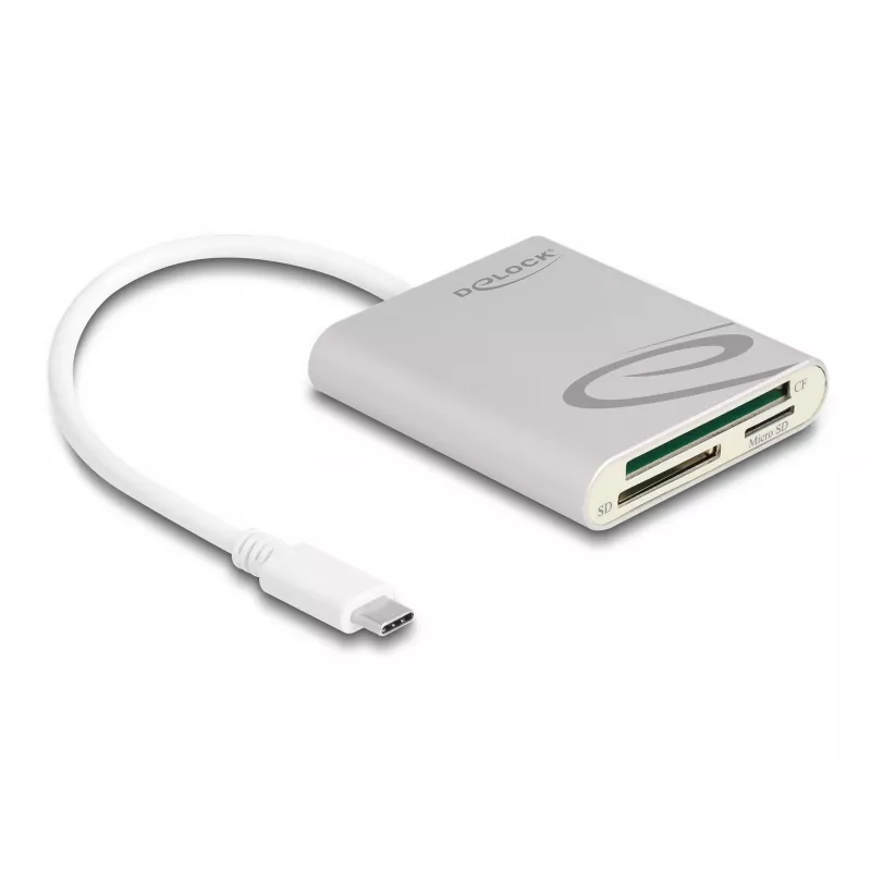 Card Reader DeLOCK 91005 USB 3.2 Gen 1 Type-C Grey CF MMC MicroSD