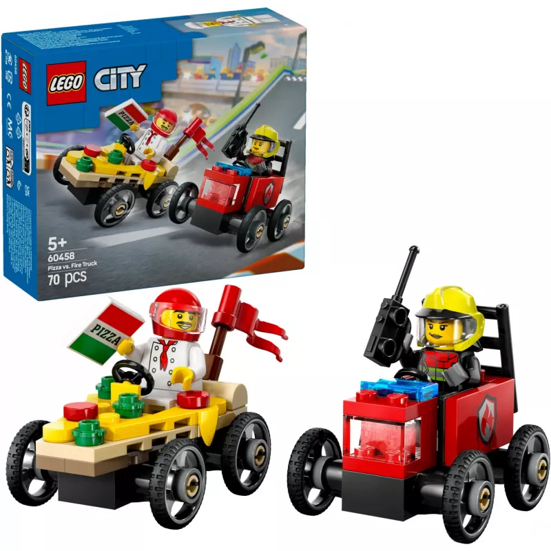 LEGO CITY 60458 Pizza vs. Fire Truck