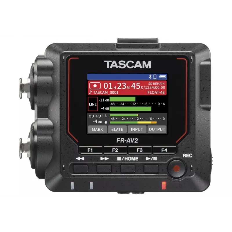 Portable audio recorder Tascam FR2-AV — 2-track, 2 XLR combo inputs, USB-C interface, 48–192 kHz, 24/32-bit, microSD up to 512 GB