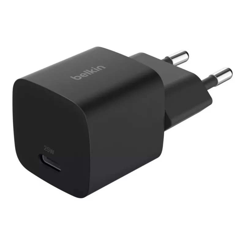 USB-C charger Belkin BOOSTCHARGE 25W Power Delivery Black – fast USB‑C PD 25W wall adapter