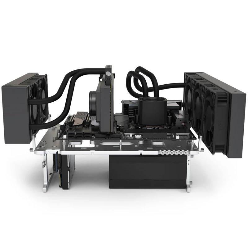 Open-frame benchtable Streacom BC1 V2 silver — ATX support, test and build platform