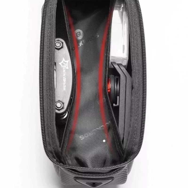 Rockbros B68-1 Bike frame bag Phone pocket 1.7l Black