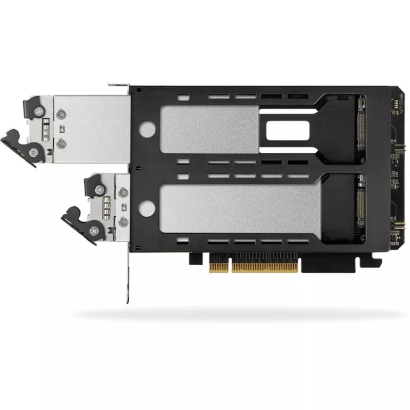 Mobile Storage Rack RAIDSONIC ToughArmor MB842MP-B — 2 Removable Slots for M.2 NVMe, PCIe 4.0 x16