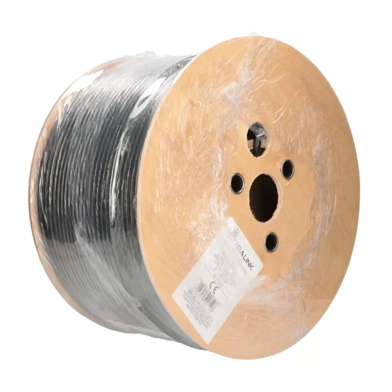 Network Cable Extralink Twisted pair CAT5E FTP Outdoor 305m Black