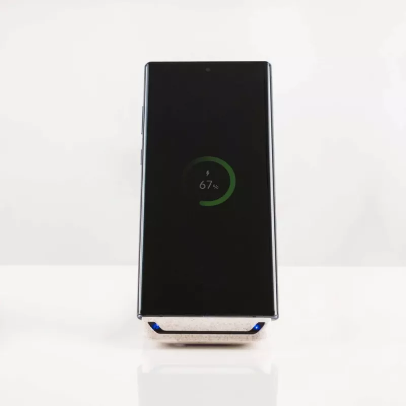Wireless charger Tellur TLL151311 15W, Qi-compatible fast charging pad, cream