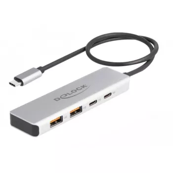 DeLOCK USB Hub USB Type-C 10 Gbps 2x Type-A 2x Type-C 35 cm cable