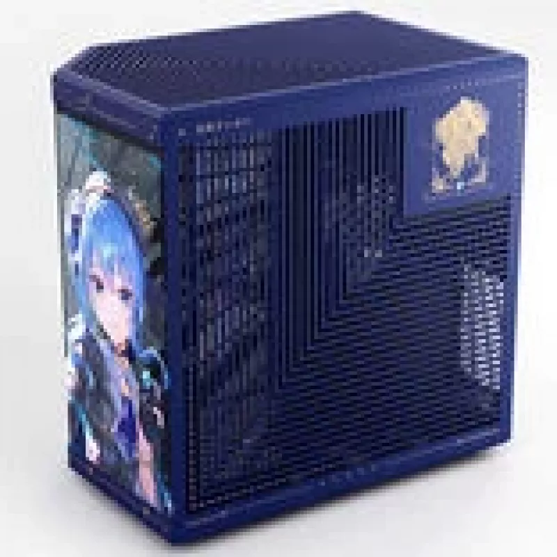 Computer Case HYTE Y70 Hoshimachi Suisei blue Tempered Glass — mid-tower ATX chassis with tempered glass panels