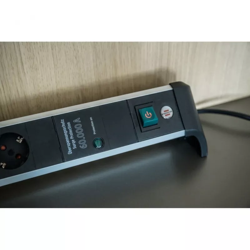 Power Extension Brennenstuhl 1391020600 3m 6 AC Outlets Indoor Black Silver