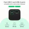 Portable battery Green Cell PBGC25UD, 25200 mAh, Li‑Ion, 140 W total, 2× USB‑C + 1× USB‑A, OLED display, aluminium housing