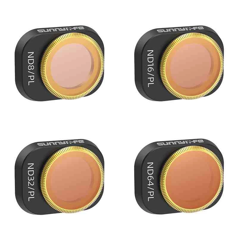 Filter set Sunnylife for DJI Mini 4 Pro — Neutral Density and Polariser 4 lenses (ND8, ND16, ND32, ND64)