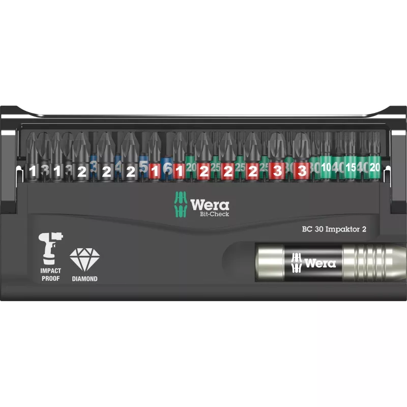 Wera 05057697001 Bit-Check 30 Impaktor 2 bit set