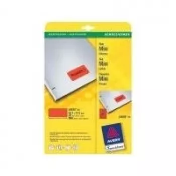 Avery Zweckform Avery L6038 - Red - 21.2 x 45.7 mm 960 pc(s). (20 Sheets x 48)