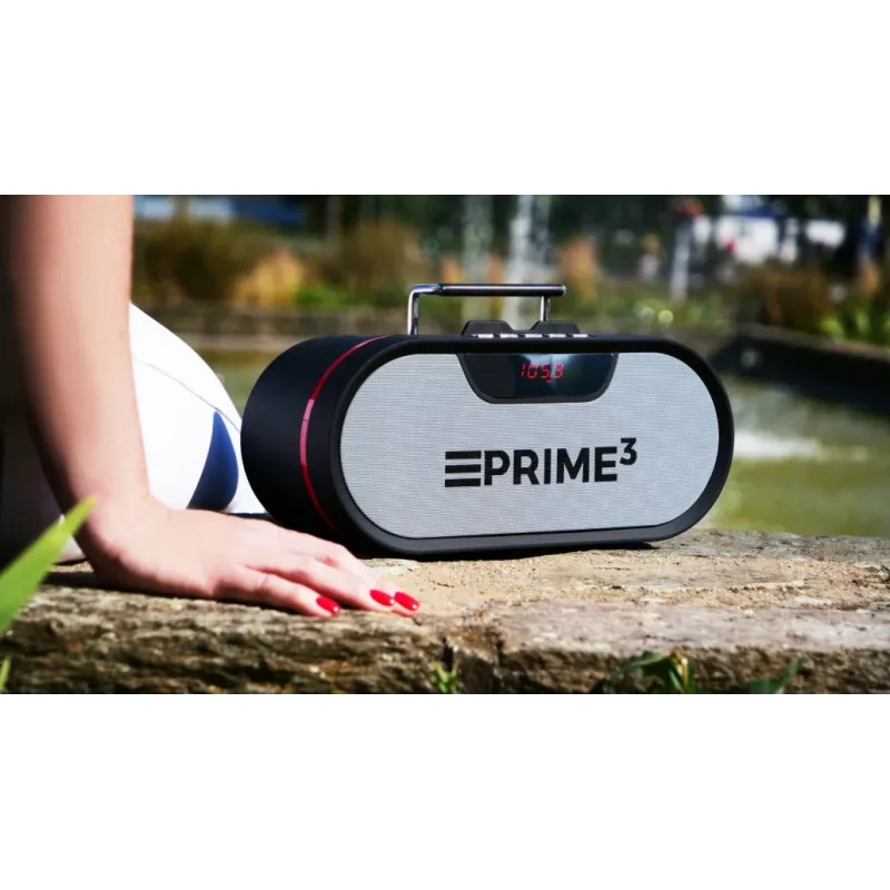 Portable radio PRIME3 APR81 — FM, 12W RMS, MicroSD, 3600 mAh battery, grey