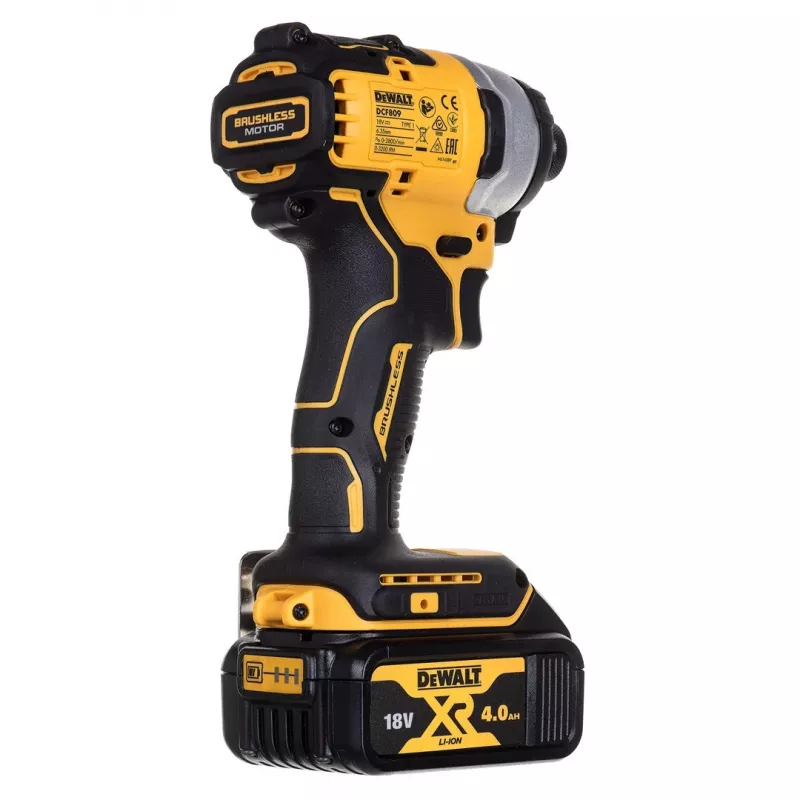 Cordless power tool combo kit DeWalt DCK2062M2T — 18V, DCD709 drill + DCF809 1/4 inch impact driver, 2×4.0Ah batteries, TSTAK II case