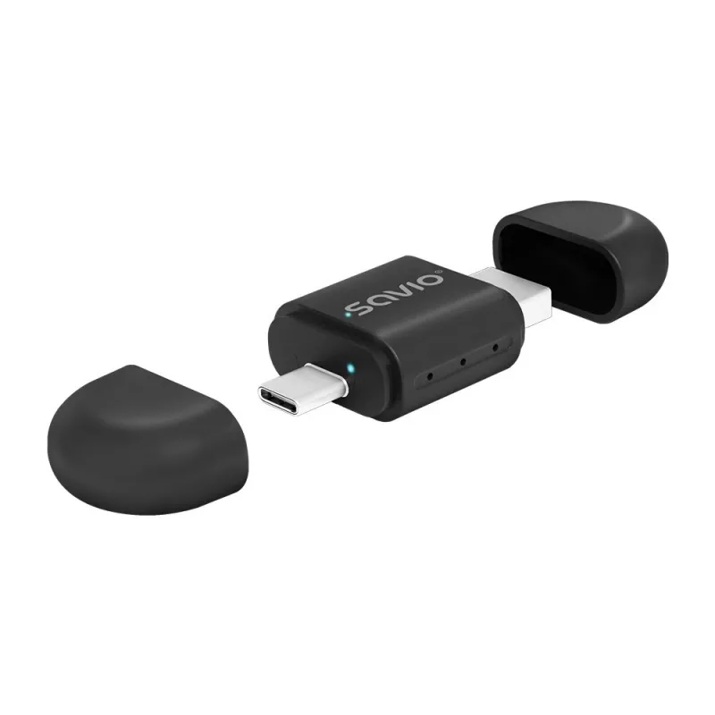Wireless audio transmitter Savio TR-17 Bluetooth USB 10 m Black