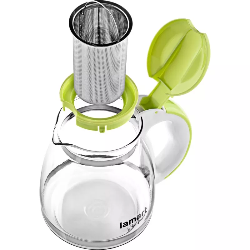 Infuser Glass Lamart LT7028 Green Transparent 13 cm Diameter 155 mm Height