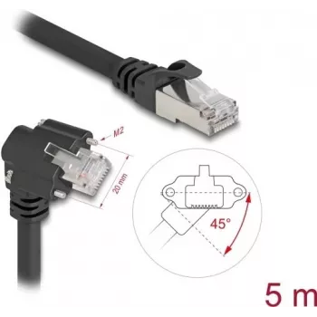 DeLOCK networking cable Black 5 m Cat6 S/FTP RJ-45