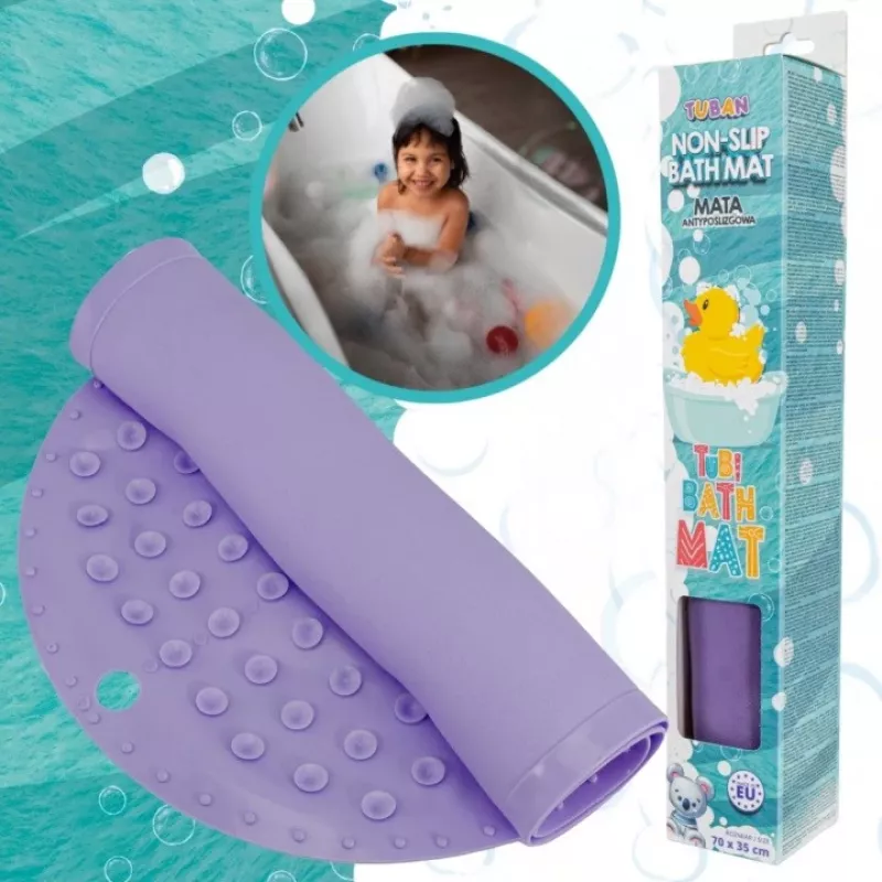 Anti-slip bath mat purple