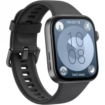 Huawei WATCH Fit 3 4.62 cm (1.82) AMOLED 43.2 mm Digital 408 x 480 pixels Touchscreen Black Wi-Fi GPS (satellite)