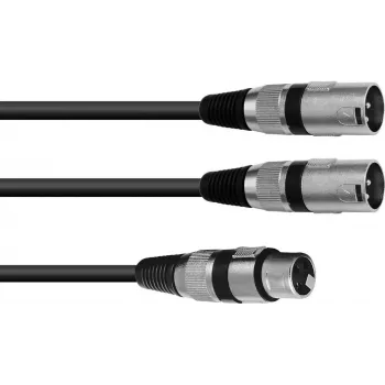 Audio Cable XLR 3-pin 2 x XLR 3-pin Black Omnitronic 30225203