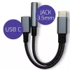 Adapter 2w1 USB C USB C Jack 3.5mm PD 15W