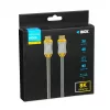 HDMI cable IBOX HD08 2 m, HDMI Type A male–male, HDMI 2.1, silver