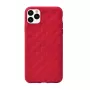 Soft case Devia Woven2 for iPhone 11 Pro Max — red patterned textile finish