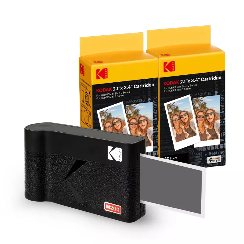 Instant camera Kodak Mini 2 Era Black — compact instant photo camera, color printing