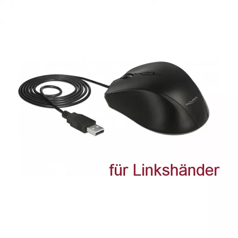 Mouse DeLOCK 12548 Office Left-hand USB Type-A Optical 2400 DPI