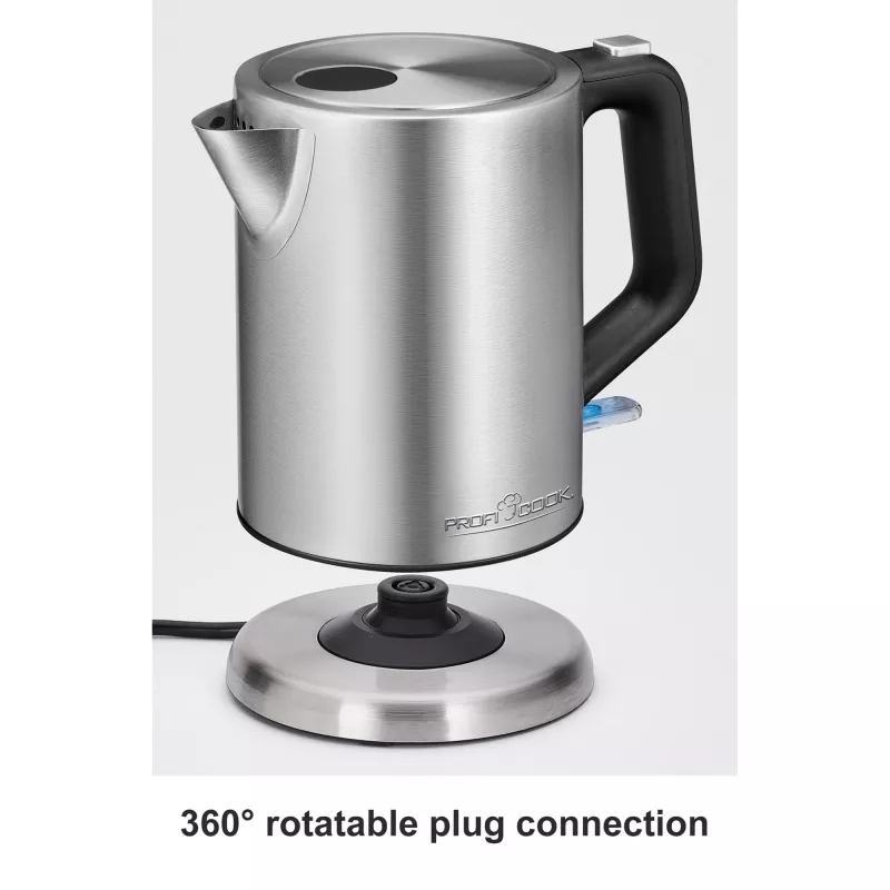 ProfiCook PC-WKS 1106 1l 2200W Black - Stainless Steel Electric Kettle (501106)