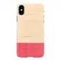 Smartphone case man and wood for iPhone X/XS — white, mismatch design