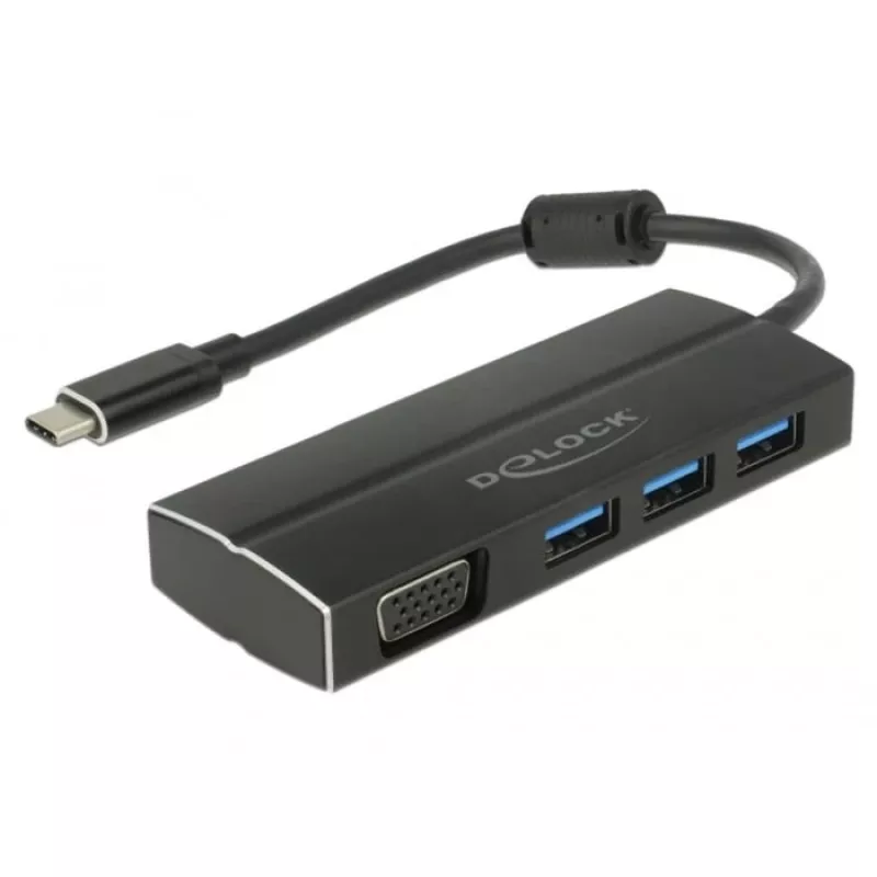 Laptop Dock DeLOCK 63932 USB 3.2 Gen 1 Type-C Black