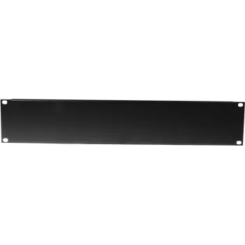 Front panel Omnitronic Z-19U Steel Black 2U — steel 19 inch rack panel, 2U height