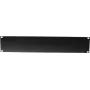 Front panel Omnitronic Z-19U Steel Black 2U — steel 19 inch rack panel, 2U height