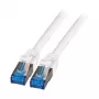 EFB-Elektronik RJ45 Patch Cable Cat.6A S/FTP TPECat.7 Raw Cable superflex White 0,5m Manufacturer: EFB Elektronik (K5525FWS.0,5)