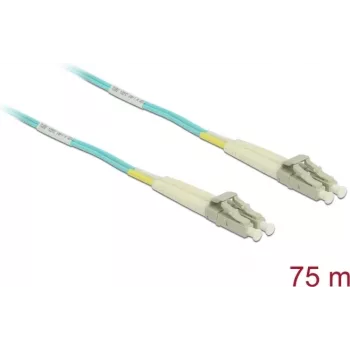DELOCK InfiniBand / fibre optic cable 75 m MMF OM3 2x LC – Aqua colour