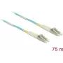 DELOCK InfiniBand / fibre optic cable 75 m MMF OM3 2x LC – Aqua colour