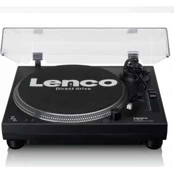 Turntable Lenco LEN L-3818 Black, automatic, aluminium platter, USB Type-B, AC 230V