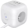 Power Cube QOLTEC 52547 power strip 3×AC sockets, 2×USB-A, 1×USB-C PD 20W
