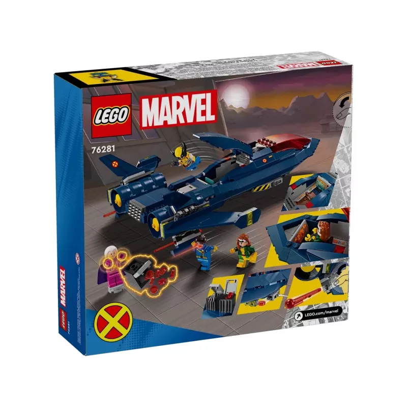 Construction Toy LEGO Marvel Super Heroes X-Jet 76281 with 5 minifigures