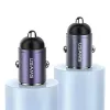 Car charger usams C38 30W — 1x USB-A + 1x USB-C fast charge