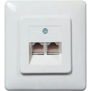 Modular Connection Box helos UAE 8/8 2-fold Flush-mounted Pearl White